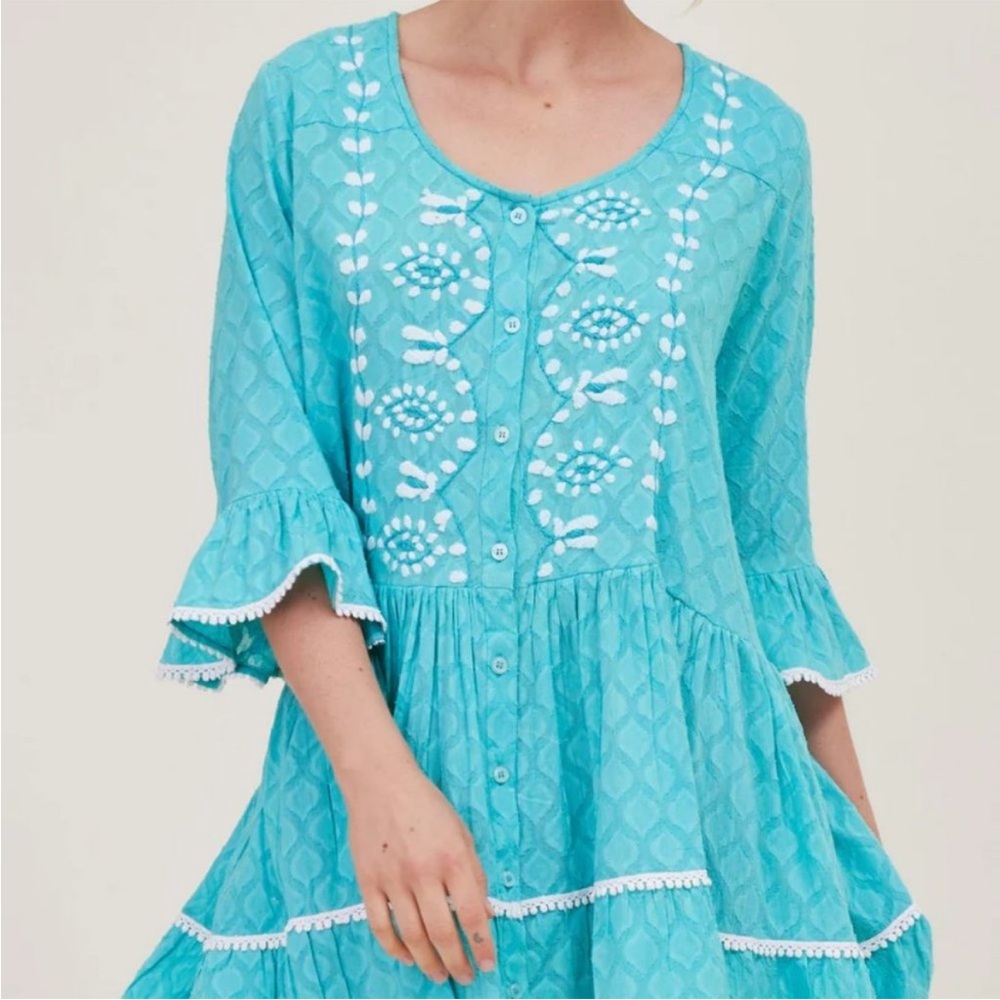Modaposa Simonetta Dress Ceramic Blue Medium
